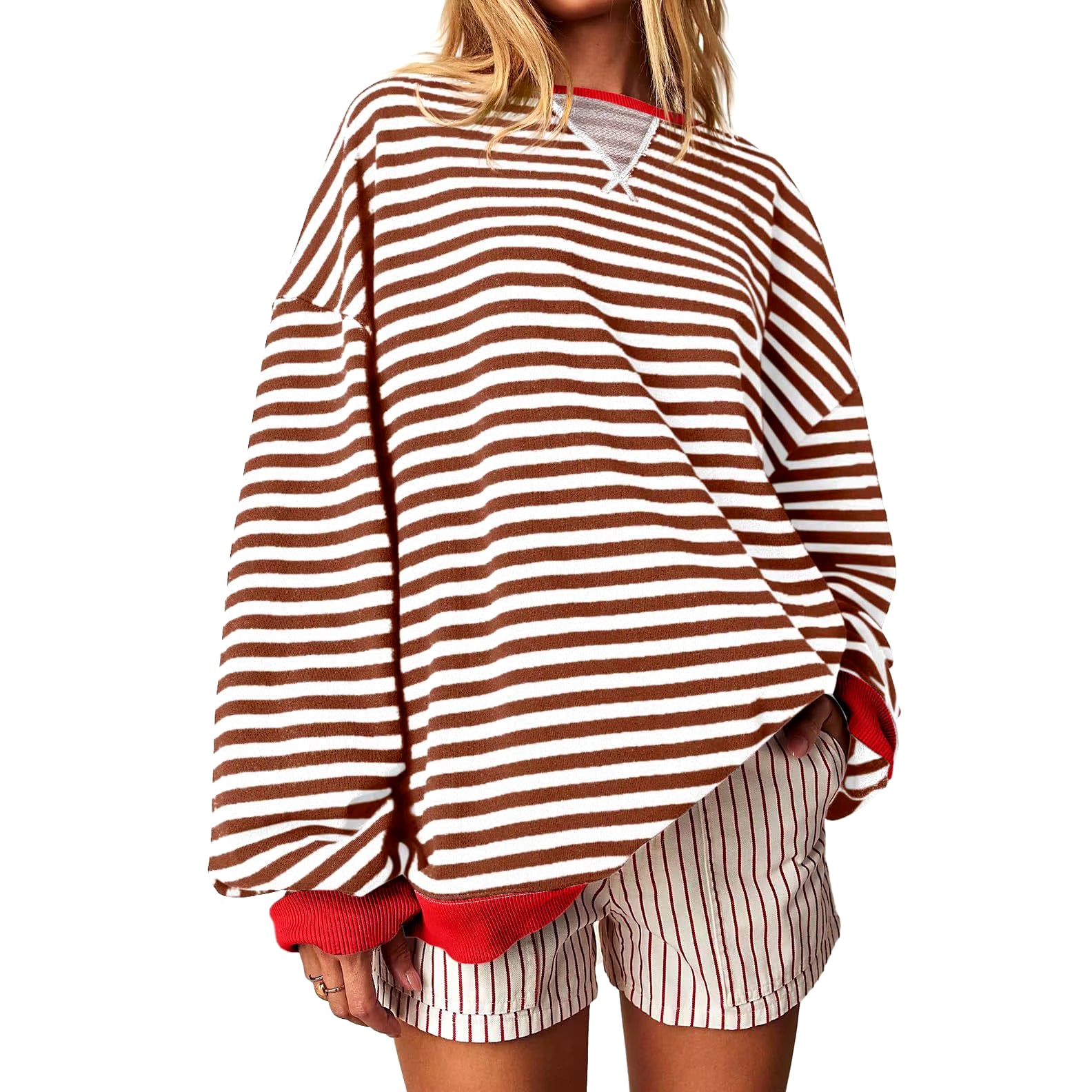 MARIA - STRIPED OVERSIZED SWEATER