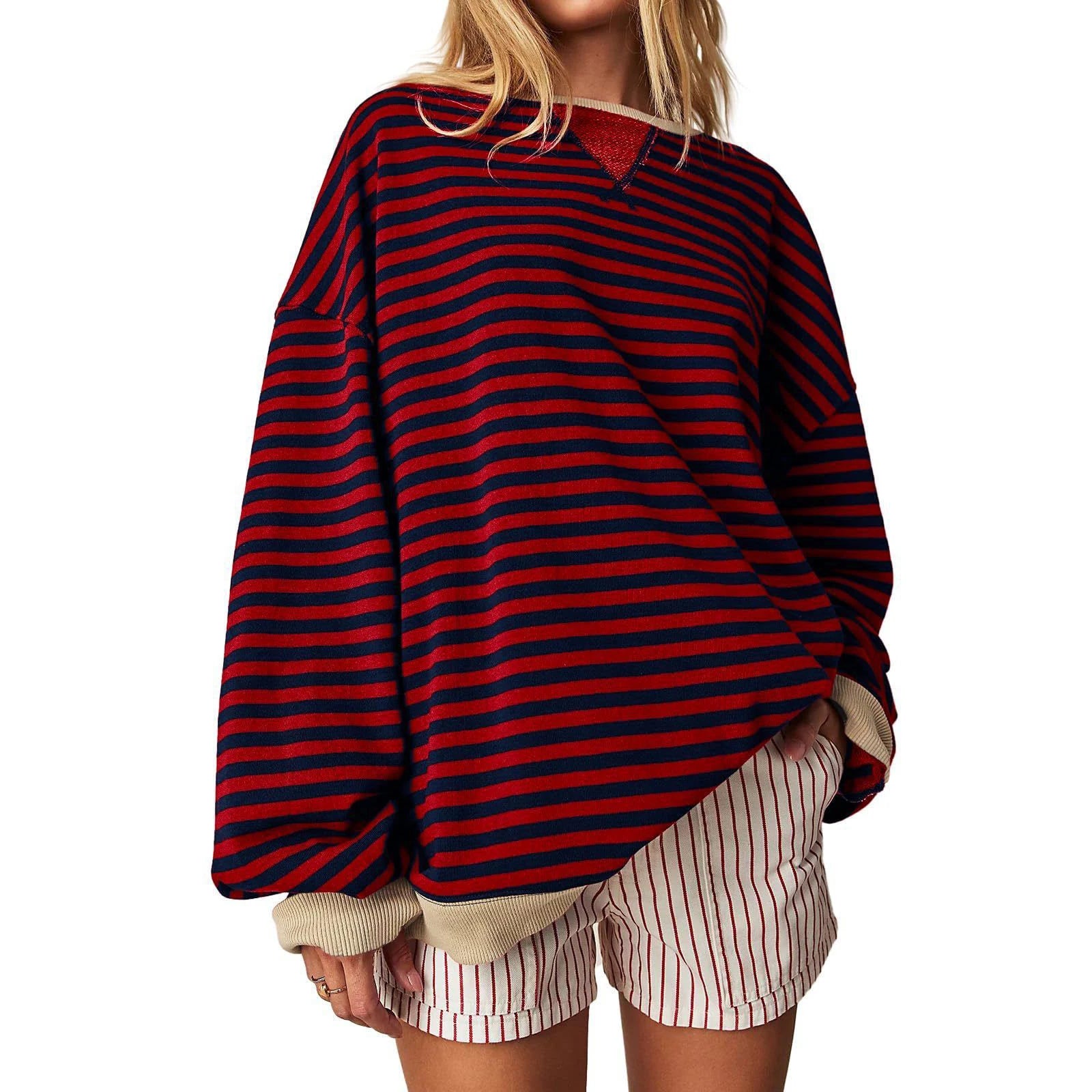 MARIA - STRIPED OVERSIZED SWEATER