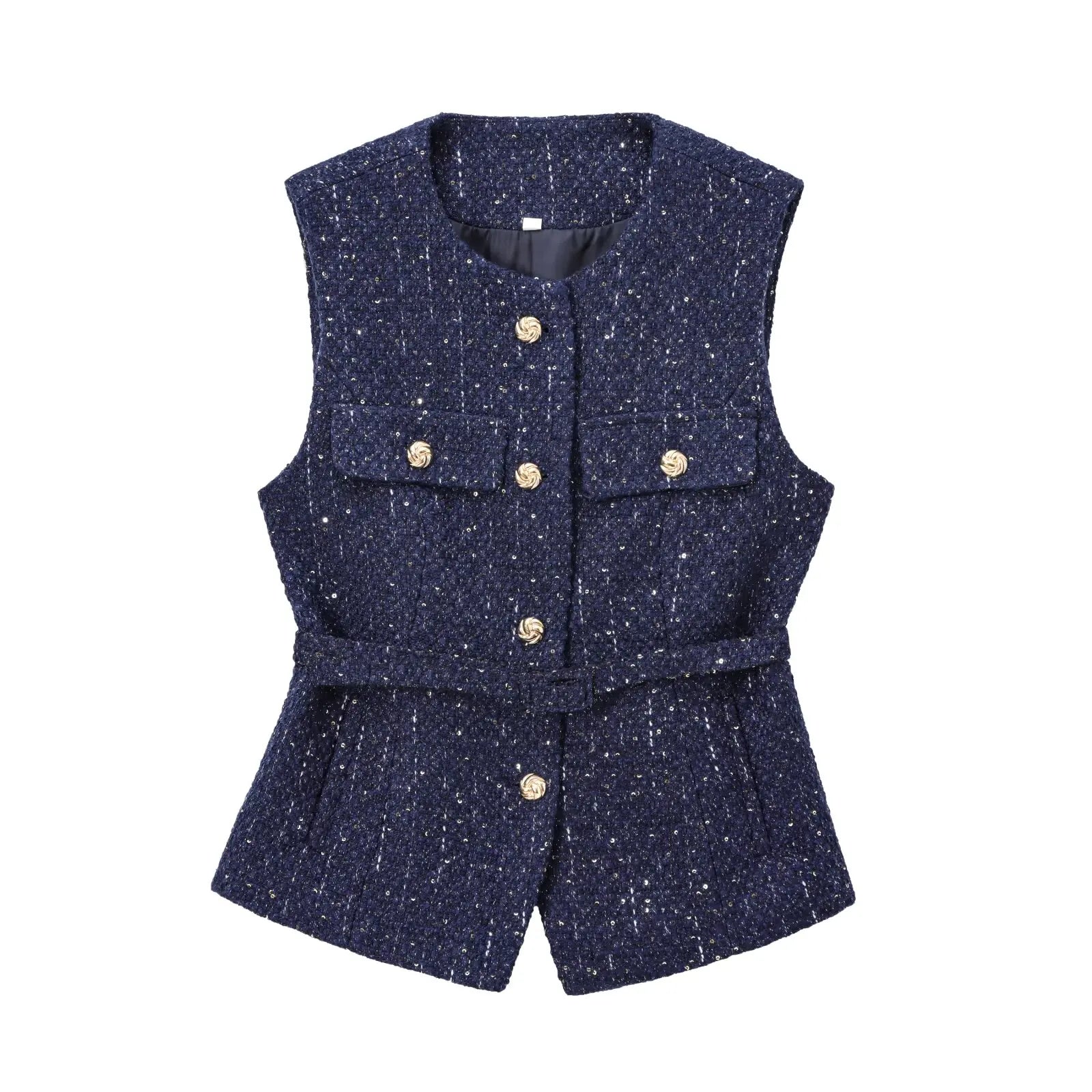 NOELLE - BUTTON POCKET VEST (SIZE)