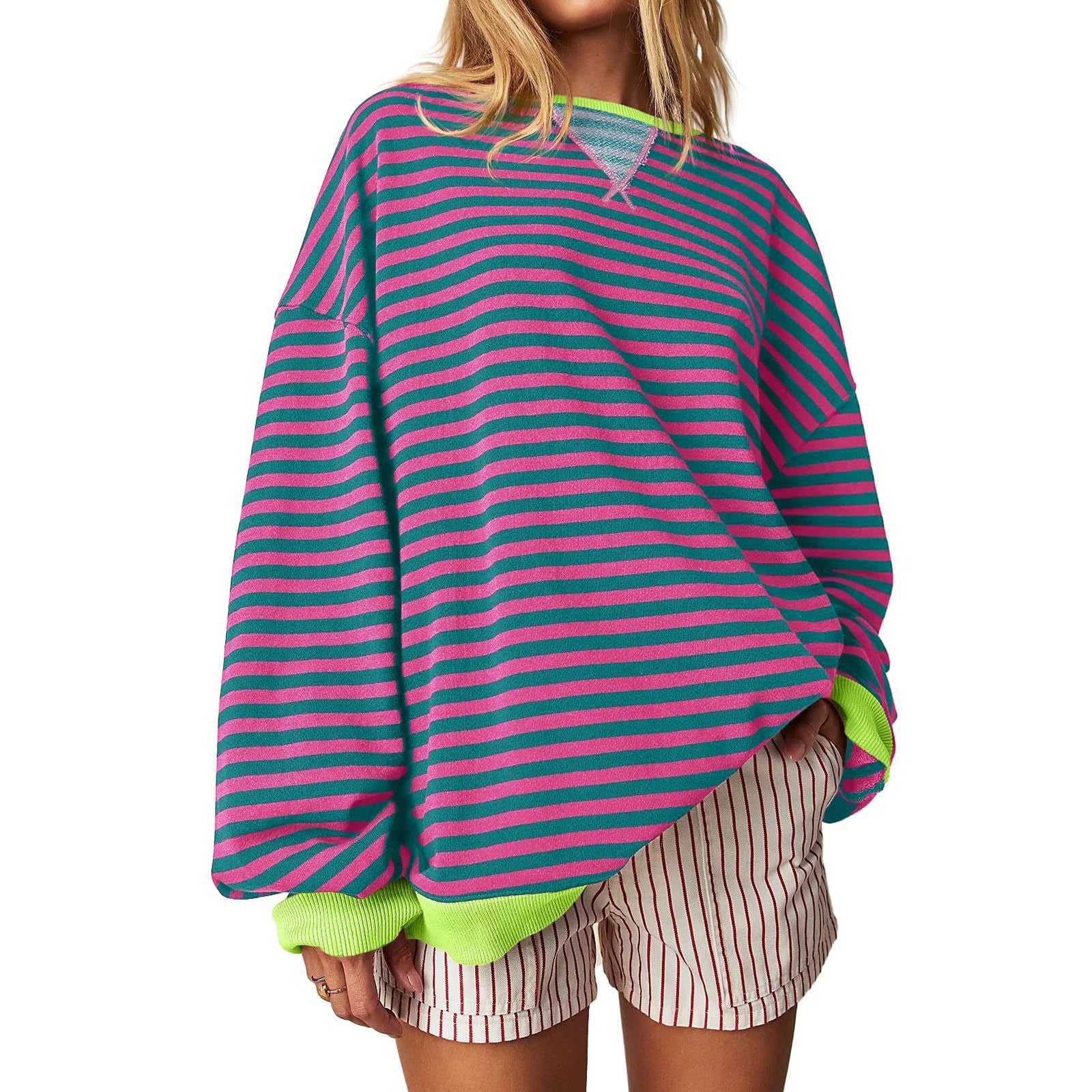 MARIA - STRIPED OVERSIZED SWEATER