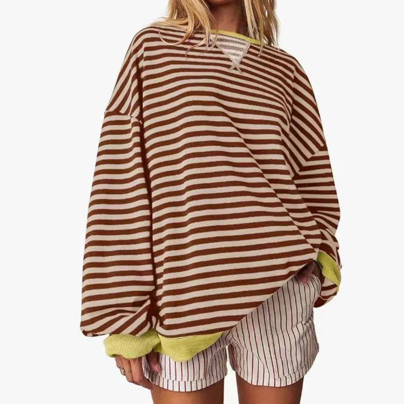 MARIA - STRIPED OVERSIZED SWEATER