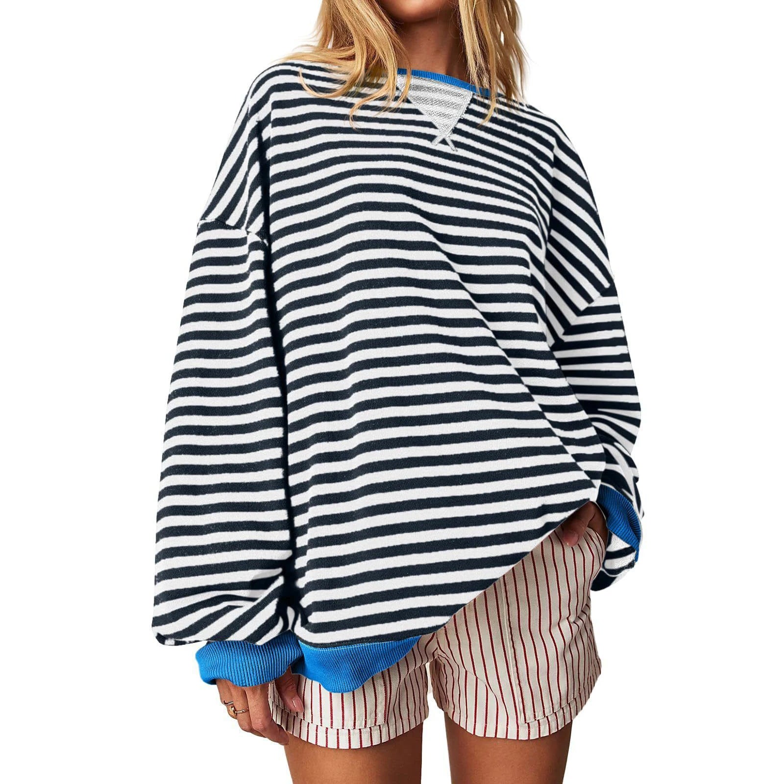 MARIA - STRIPED OVERSIZED SWEATER